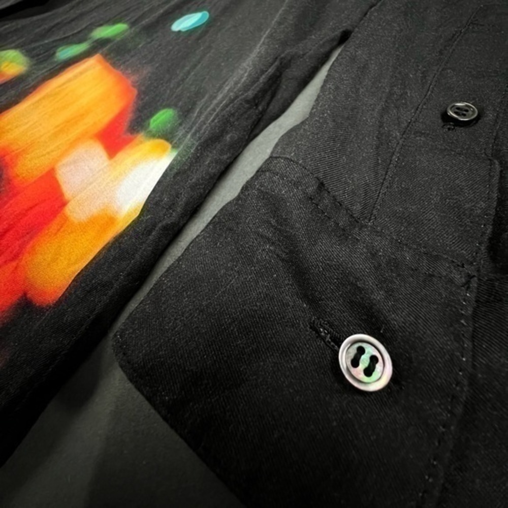 JOHN ELLIOT JAPAN Neon Lights Rose Silk Shirt - Picture 4 of 7